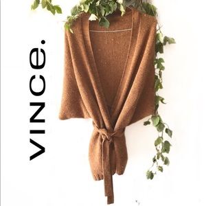 Vince Dolman Sleeve textured knit cardigan sweater